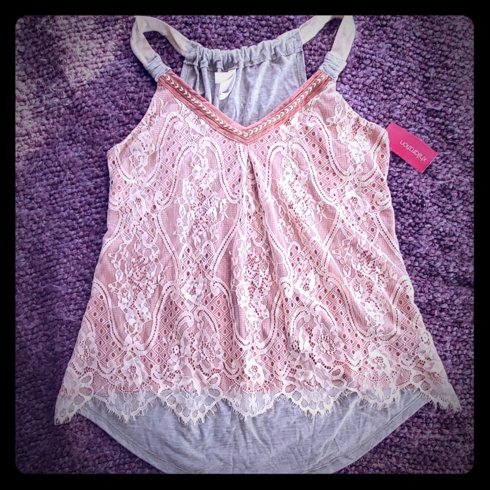 Xhilaration Sleeveless Lace Top